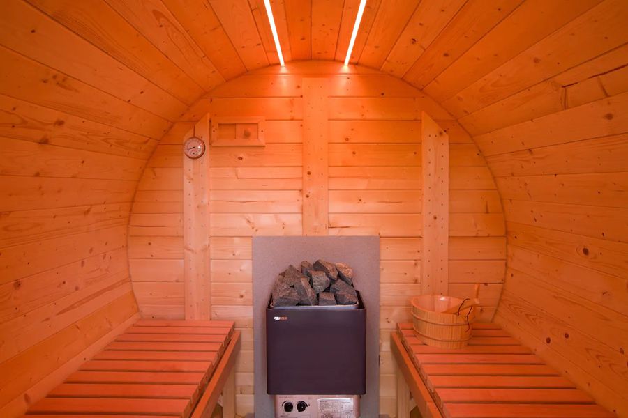 Enjoy a unique sauna bathing experience in a colour of your choice.
