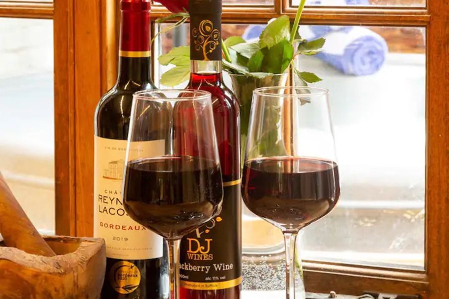 Enjoy a glass of wine while overlooking the private enclosed courtyard
